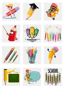 卡通文具鉛筆辦公用具素材 AI模板下載與生活工作應(yīng)用指南